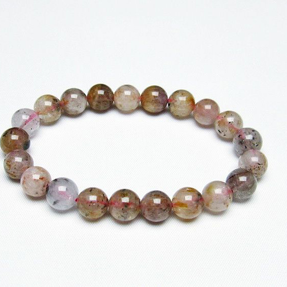 カコクセナイト インクォーツ  ブレスレット 9mm [T628-4656]