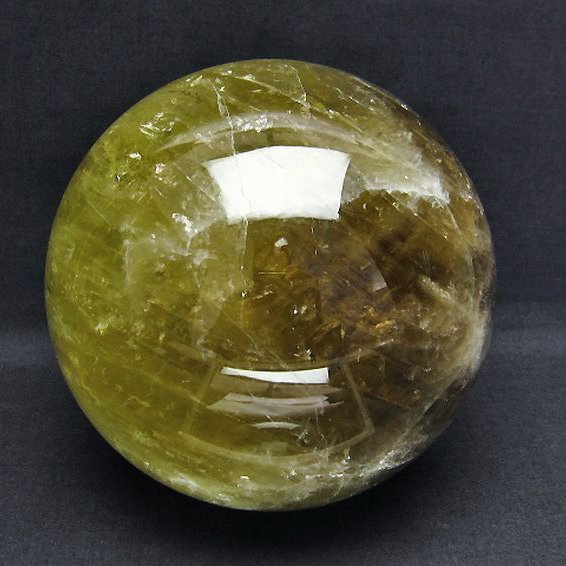 5.5Kg シトリン水晶 丸玉 158mm [t63-6239]