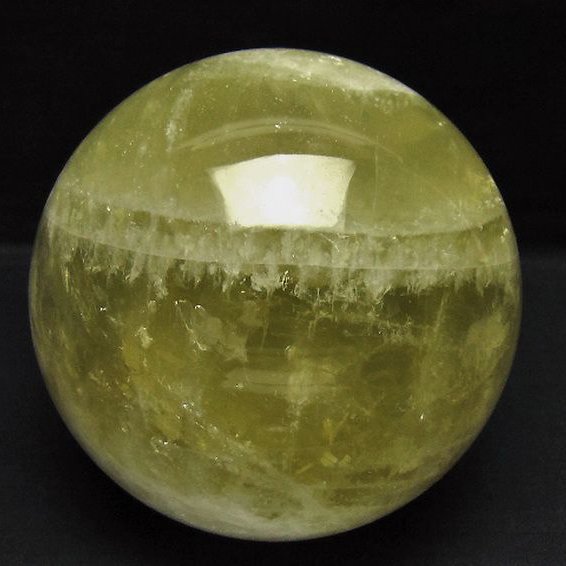 2Kg シトリン水晶 丸玉 117mm [t63-8281]