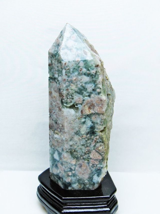 2.5Kg フローライト共生 水晶 六角柱[T634-5534]