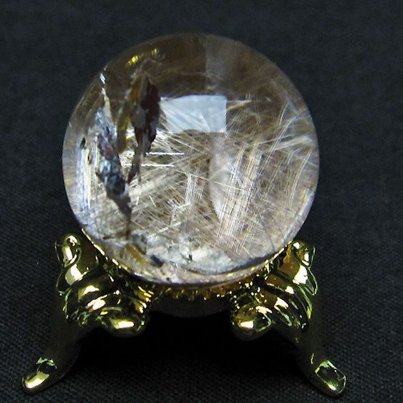 放射金針ルチル水晶 丸玉 22mm [T637-4020]