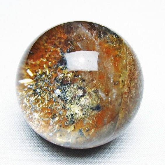 ゴールドタイチンルチル入り 水晶 丸玉 44mm [t637-4685]