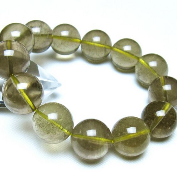 リビアングラス ブレスレット 17mm 隕石由来の天然ガラス[t64-821]