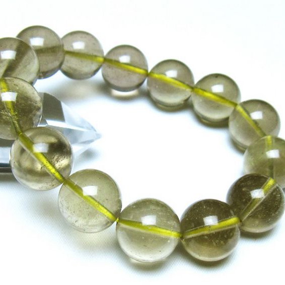 リビアングラス ブレスレット 16mm 隕石由来の天然ガラス[t64-822]