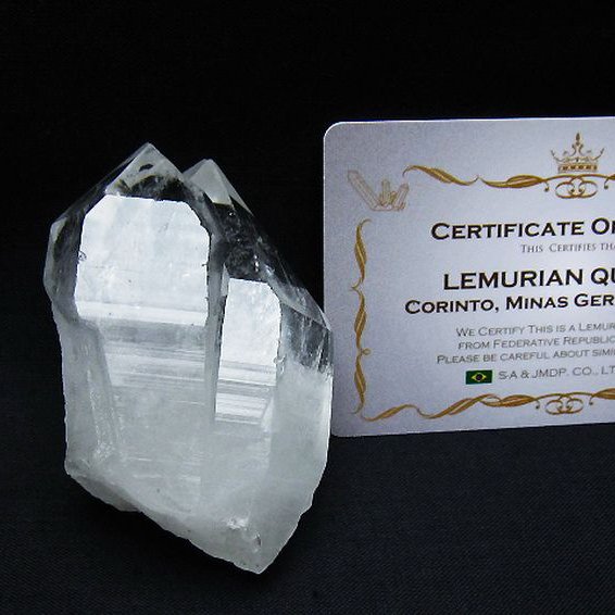 レムリアンシード水晶 原石 ミナスジェライス州コリント産 ※証明書付き[T641-1676]