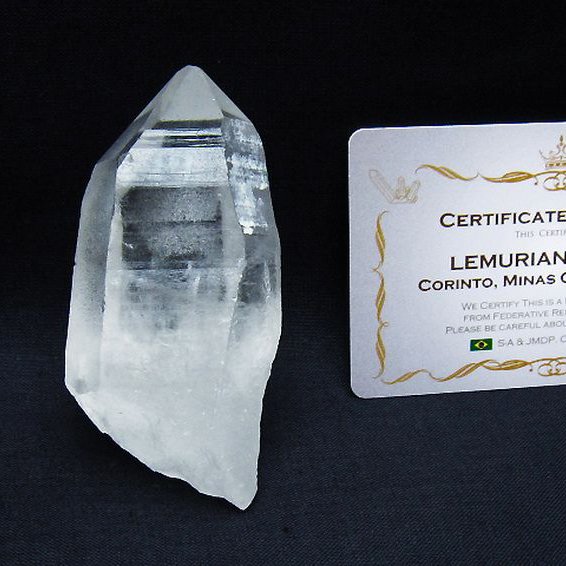 レムリアンシード水晶 原石 ミナスジェライス州コリント産 ※証明書付き[T641-1831]