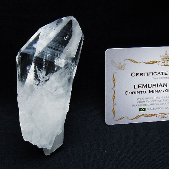 レムリアンシード水晶 原石 ミナスジェライス州コリント産 ※証明書付き[T641-1847]