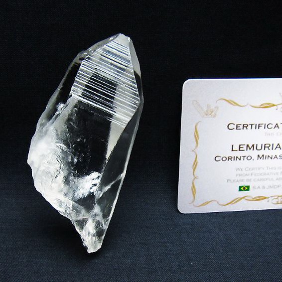 レムリアンシード水晶 原石 ミナスジェライス州コリント産 ※証明書付き[T641-1880]