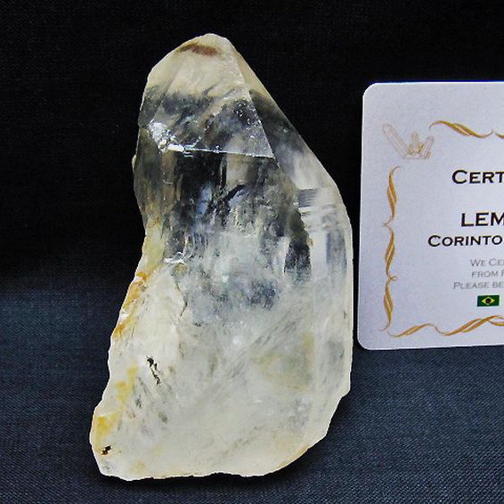 レムリアンシード 水晶 原石 ミナスジェライス州コリント産 ※証明書付き[T641-1908]
