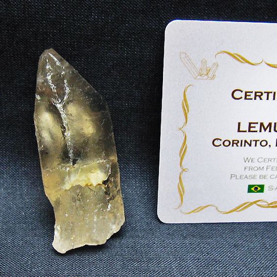 レムリアンシード 水晶 原石 ミナスジェライス州コリント産 ※証明書付き[T641-1956]