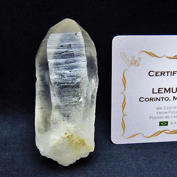 レムリアンシード 水晶 原石 ミナスジェライス州コリント産 ※証明書付き[T641-2008]