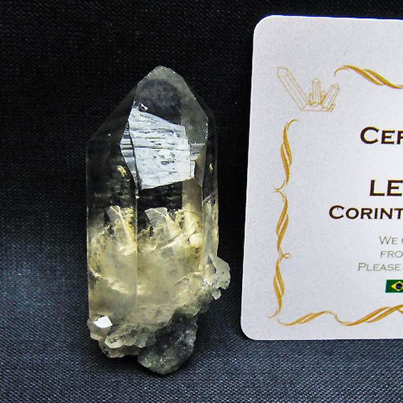 レムリアンシード 水晶 原石 ミナスジェライス州コリント産 ※証明書付き[T641-2020]