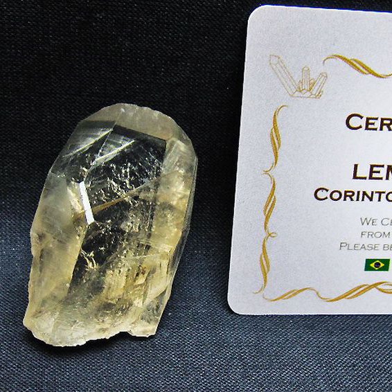 レムリアンシード 水晶 原石 ミナスジェライス州コリント産 ※証明書付き[T641-2027]