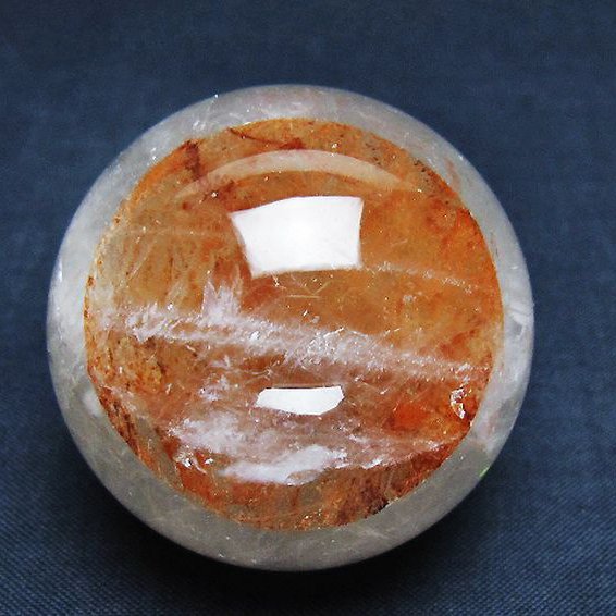 ヘマタイトインクォーツ 丸玉 46mm [T643-4592]