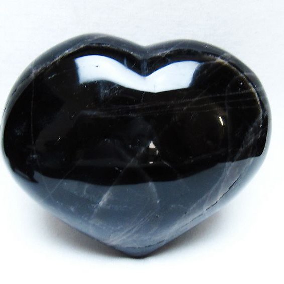 モリオン純天然黒水晶ハート置物(1.9kg)天然石 モリオン 純天然 黒水晶 ハート 置物 [t643-4747]