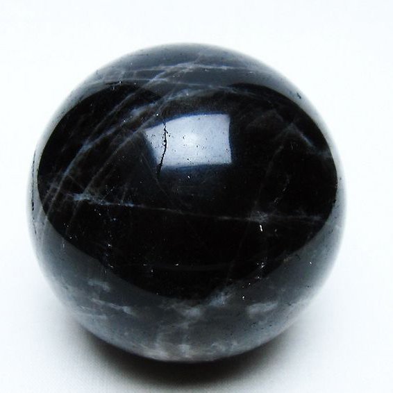 モリオン 純天然 黒水晶 丸玉 62mm [t643-4879]