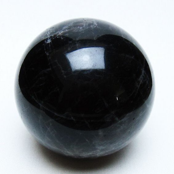 モリオン 純天然 黒水晶 丸玉 68mm [t643-4891]