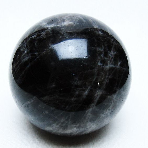 モリオン 純天然 黒水晶 丸玉 71mm [t643-4895]