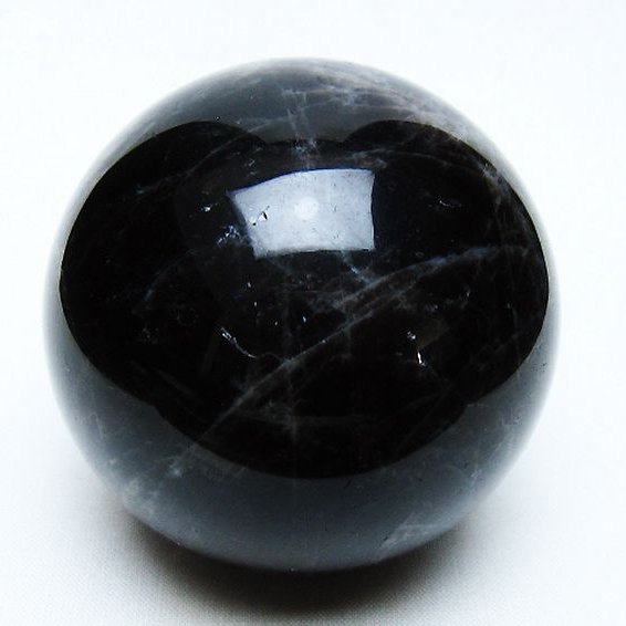 モリオン 純天然 黒水晶 丸玉 67mm [t643-4904]