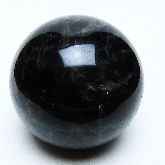 モリオン 純天然 黒水晶 丸玉 59mm [t643-4927]