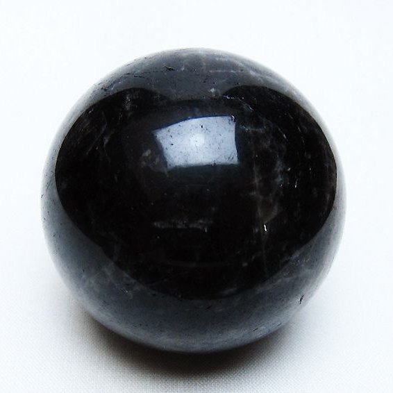 モリオン 純天然 黒水晶 丸玉 56mm [t643-4939]