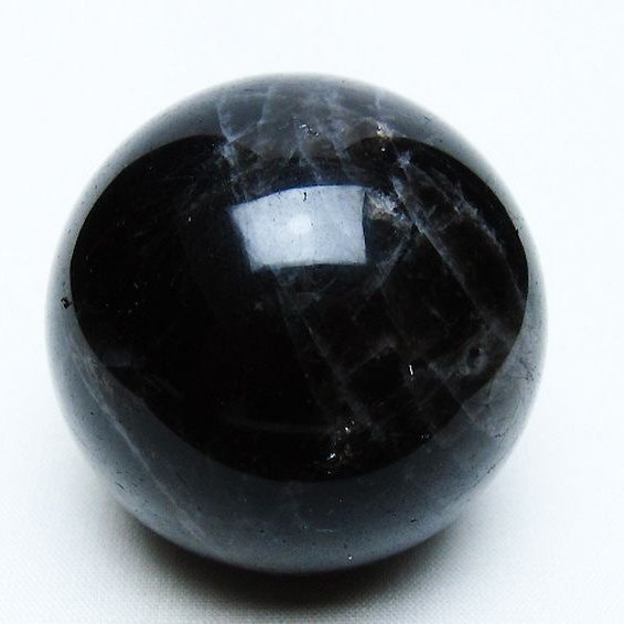 モリオン 純天然 黒水晶 丸玉 51mm [t643-4951]