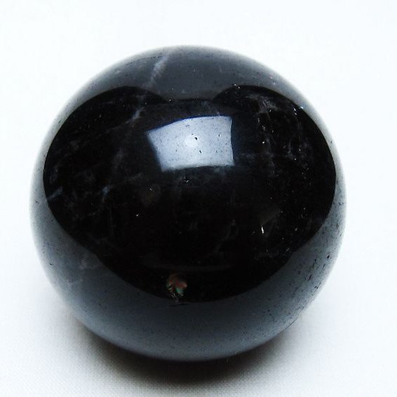 モリオン 純天然 黒水晶 丸玉 55mm [t643-4961]
