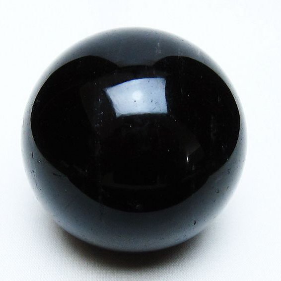 モリオン 純天然 黒水晶 丸玉 57mm [t643-4966]