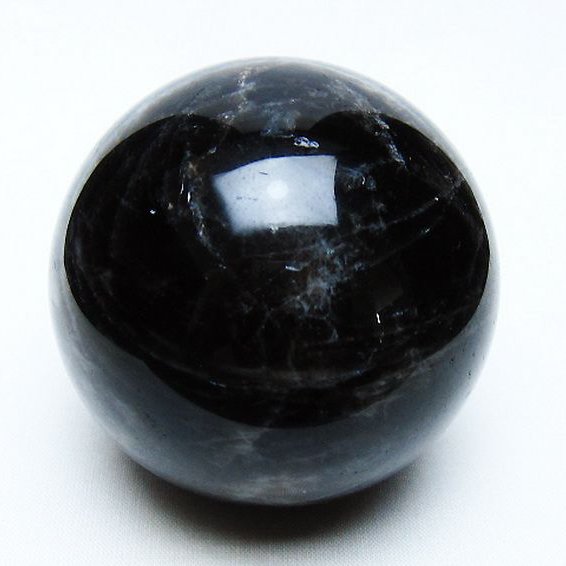 モリオン 純天然 黒水晶 丸玉 68mm [t643-4977]
