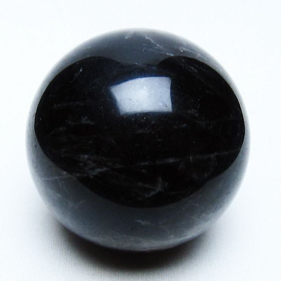 モリオン 純天然 黒水晶 丸玉 63mm [t643-4983]