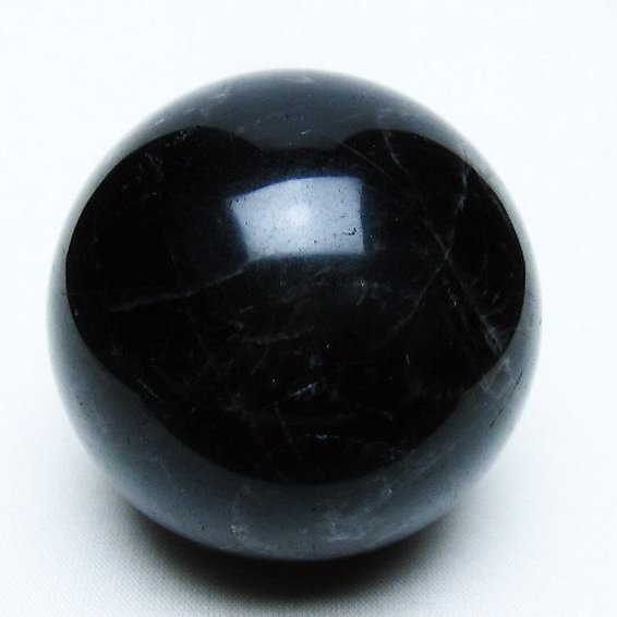 モリオン 純天然 黒水晶 丸玉 59mm [t643-4989]