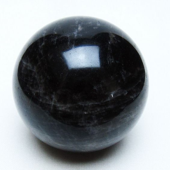 モリオン 純天然 黒水晶 丸玉 60mm [t643-5119]