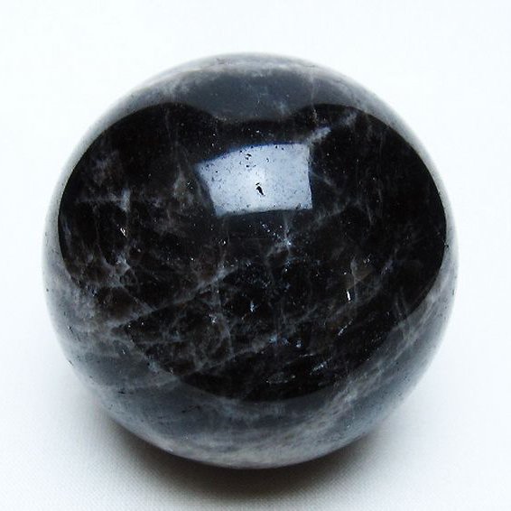 モリオン 純天然 黒水晶 丸玉 61mm [t643-5129]