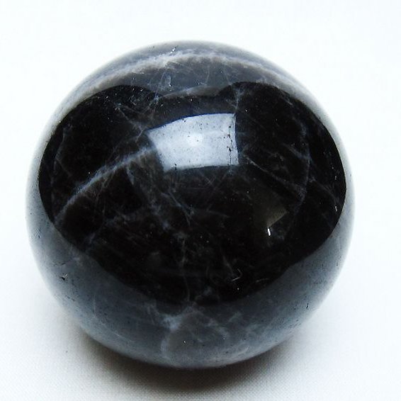 モリオン 純天然 黒水晶 丸玉 63mm [t643-5137]