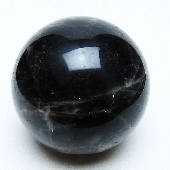 モリオン 純天然 黒水晶 丸玉 61mm [t643-5138]