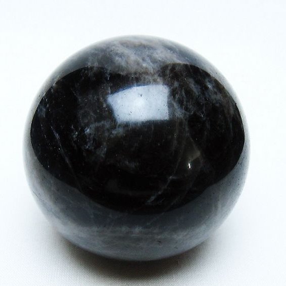 モリオン 純天然 黒水晶 丸玉 64mm [t643-5152]