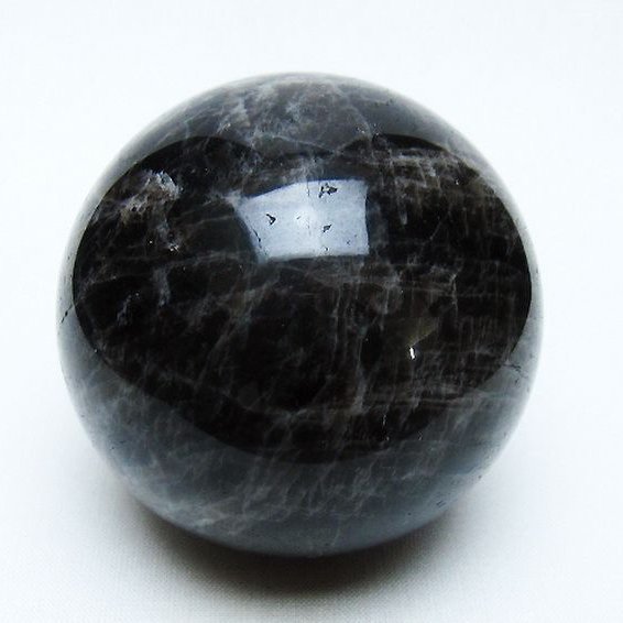 モリオン 純天然 黒水晶 丸玉 67mm [t643-5158]