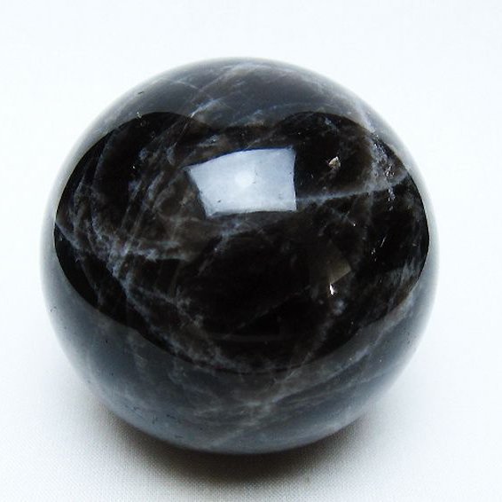 モリオン 純天然 黒水晶 丸玉 67mm [t643-5163]