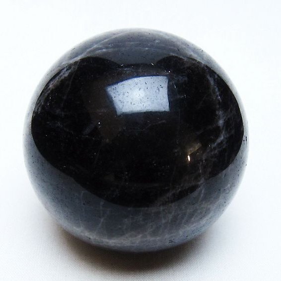 モリオン 純天然 黒水晶 丸玉 64mm [t643-5187]