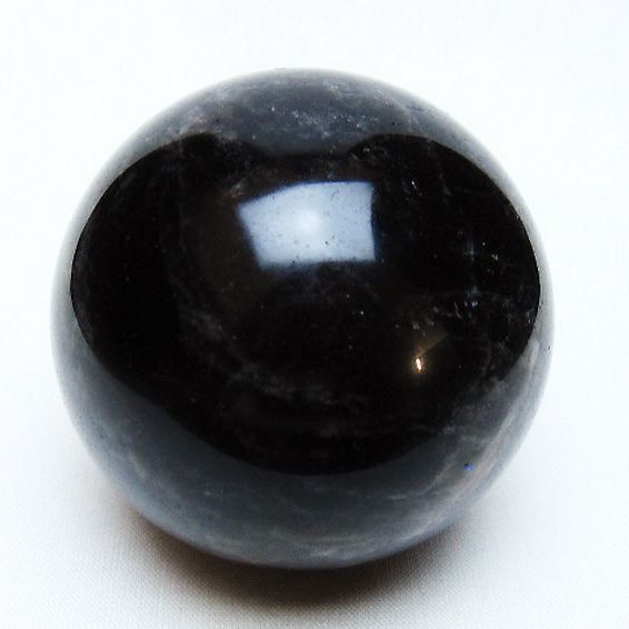 モリオン 純天然 黒水晶 丸玉 62mm [t643-5193]