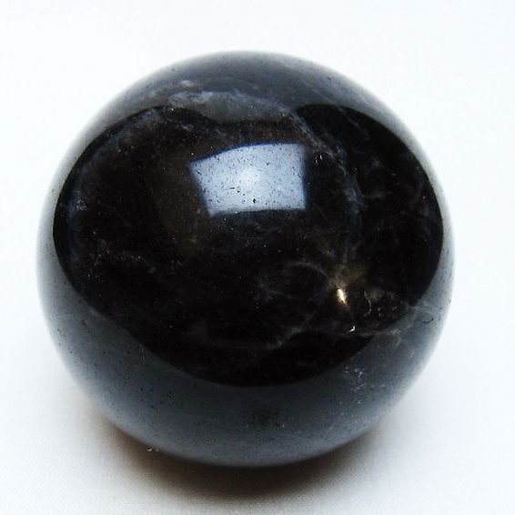 モリオン 純天然 黒水晶 丸玉 61mm [t643-5195]