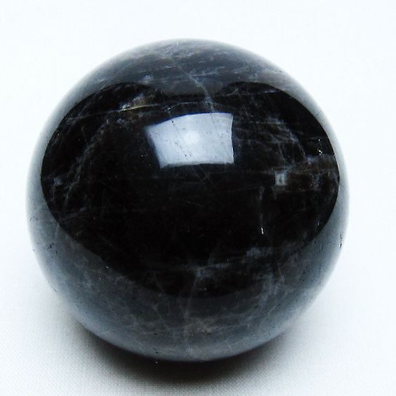 モリオン 純天然 黒水晶 丸玉 57mm [t643-5223]