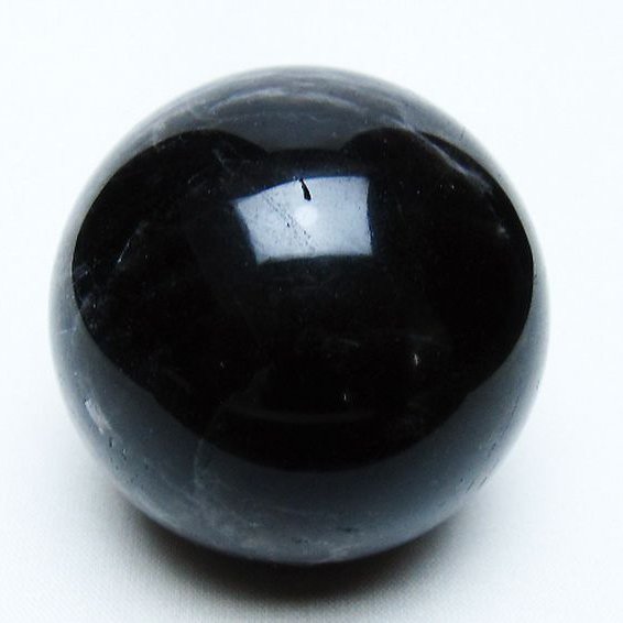 モリオン 純天然 黒水晶 丸玉 54mm [t643-5228]