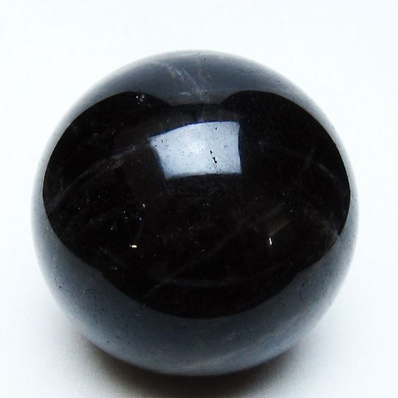 モリオン 純天然 黒水晶 丸玉 66mm [t643-5242]