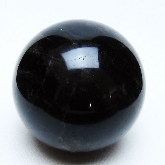 モリオン 純天然 黒水晶 丸玉 70mm [t643-5247]