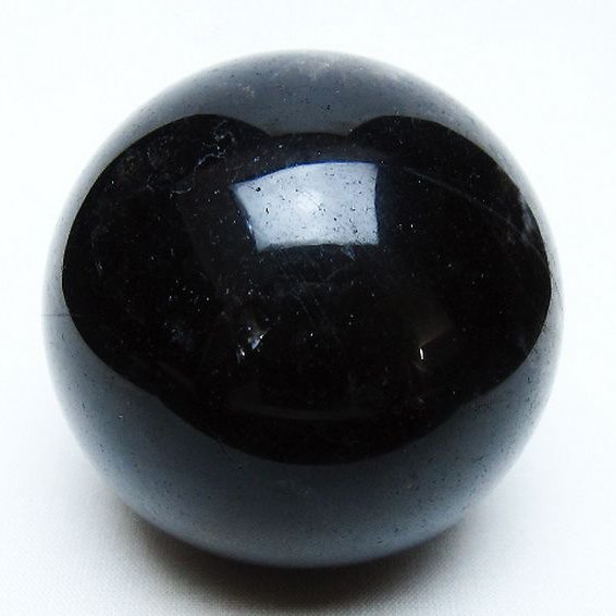 モリオン 純天然 黒水晶 丸玉 63mm [t643-5256]