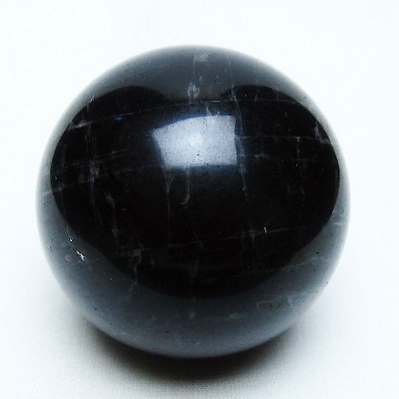 モリオン 純天然 黒水晶 丸玉 54mm [t643-5265]