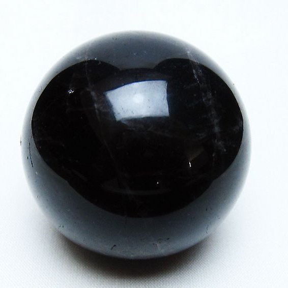 モリオン 純天然 黒水晶 丸玉 54mm [t643-5270]