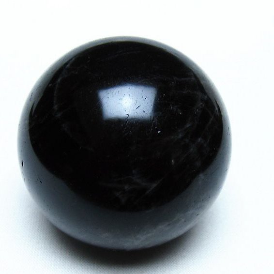 モリオン 純天然 黒水晶 丸玉 53mm [t643-5380]