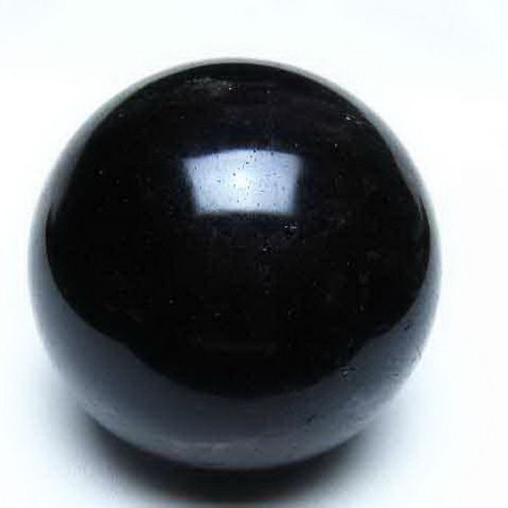 モリオン 純天然 黒水晶 丸玉 70mm [t643-5457]